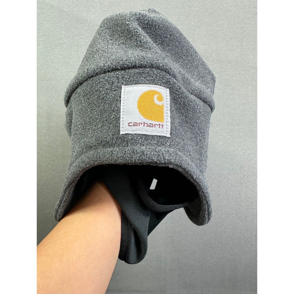 Carhartt Fleece 2-in-1 Hat with Face Mask Gray Gemaire A202CHH One Size Fits All